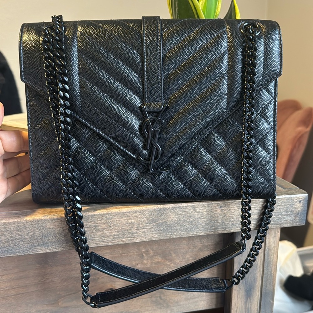Black YSL crossbody and shoulder bag